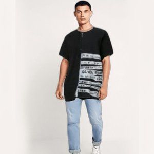 Yohji Yamamoto Black Asymmetric Slogan shirt NWT - 07/24